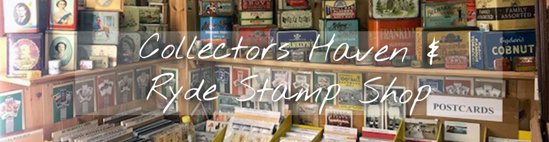 Collectors haven & Ryde stamp shop logo